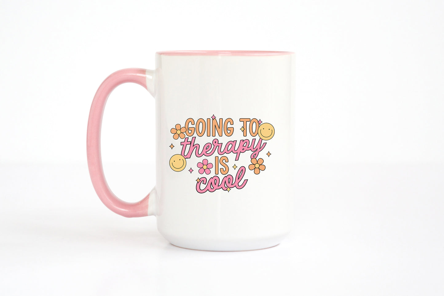 Going to Therapy is Cool Ceramic 15oz Mug