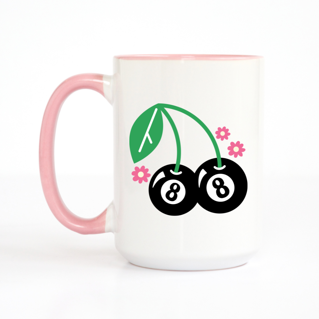 8 Ball Cherries Ceramic 15oz Mug