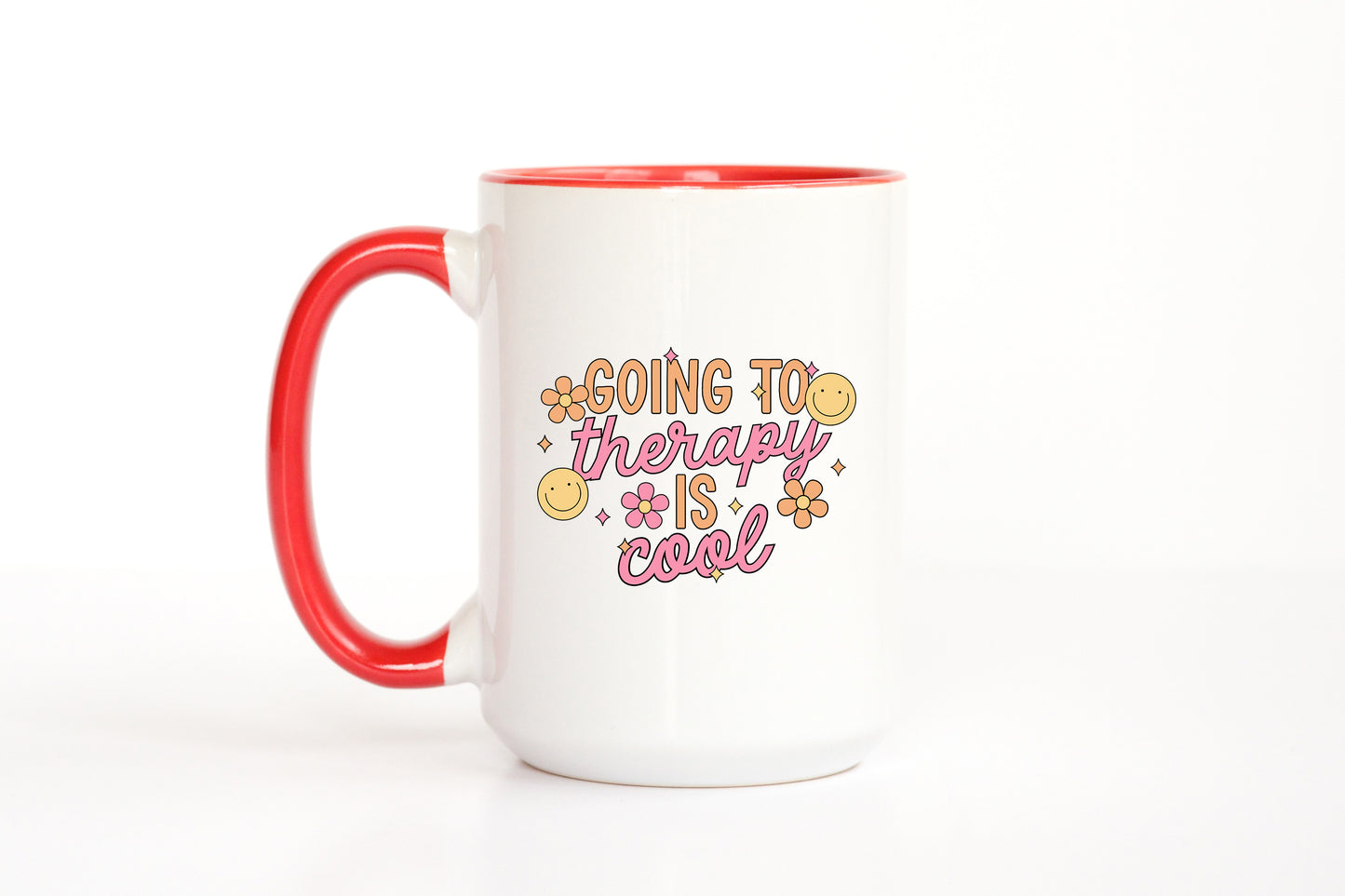 Going to Therapy is Cool Ceramic 15oz Mug